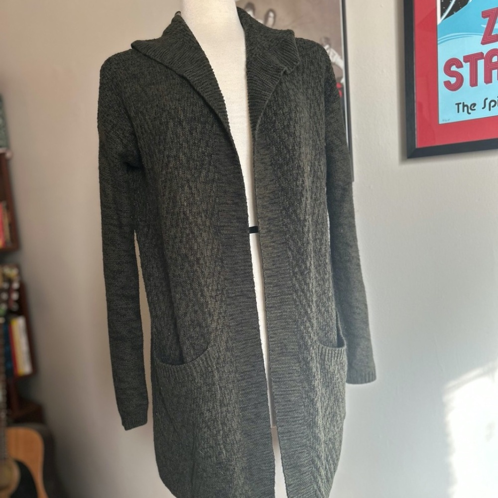 Merona Olive Green Open Cardigan Sweater
